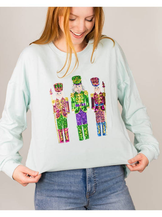 Candy Nutcracker Sequin Sweatshirt