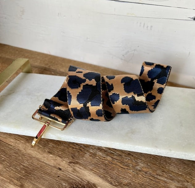 Bag Strap - Leopard Navy