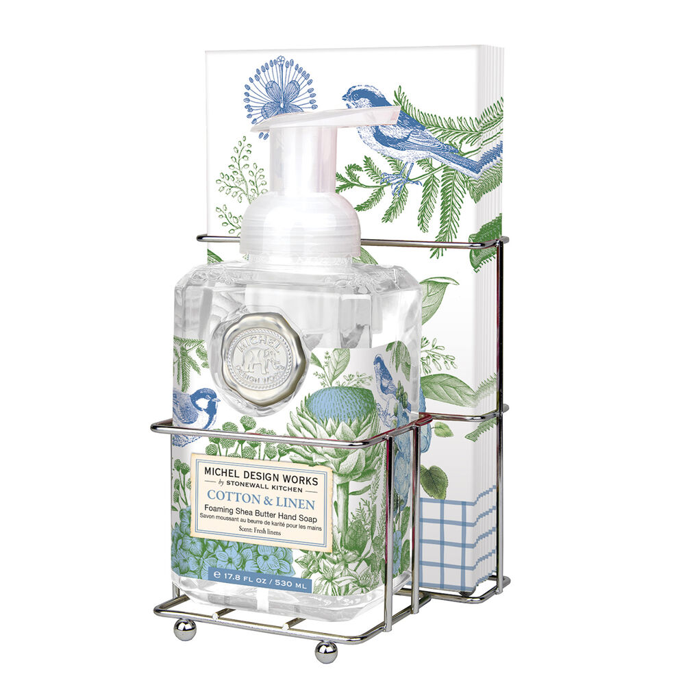Foaming Soap & Napkin Set | Cotton & Linen