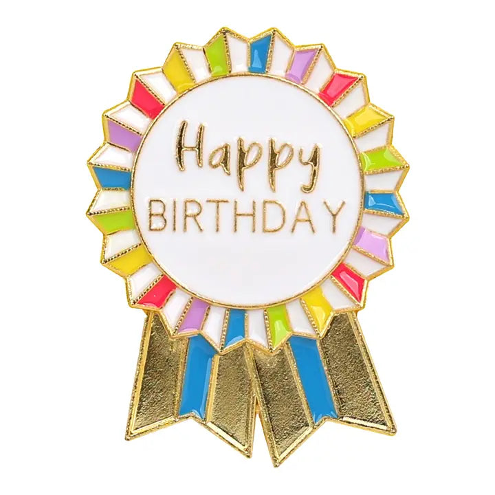 Happy Birthday Pin Badge | Enamel