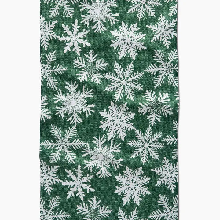 Tea Towel | Snowy Days Green