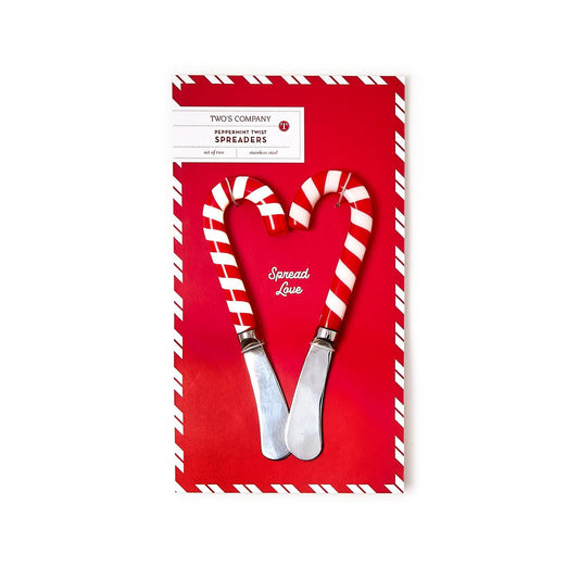 Peppermint Twist | Set of 2 Candy Cane Spreaders