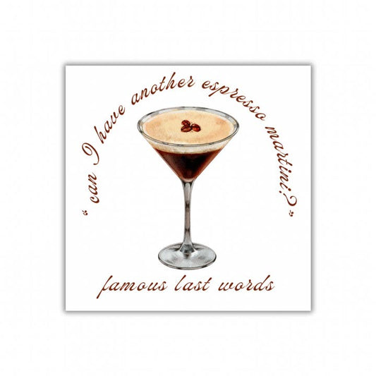 Cocktail Napkins | Espresso Martini