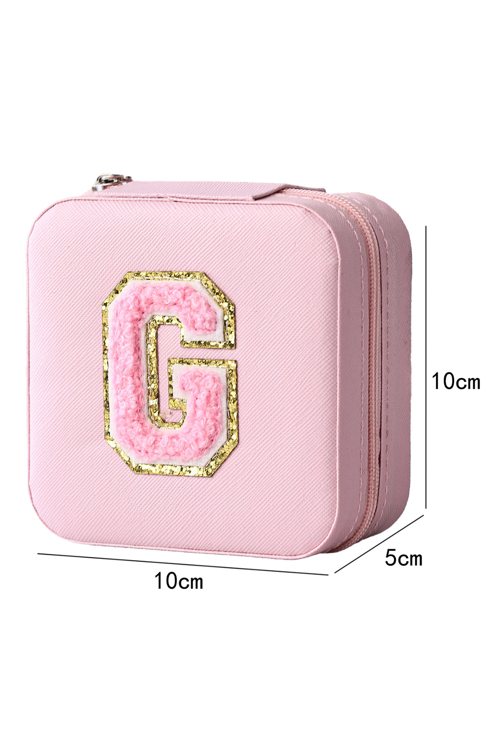 Pink Chenille Initial Letter Jewelry Box | Assorted Styles
