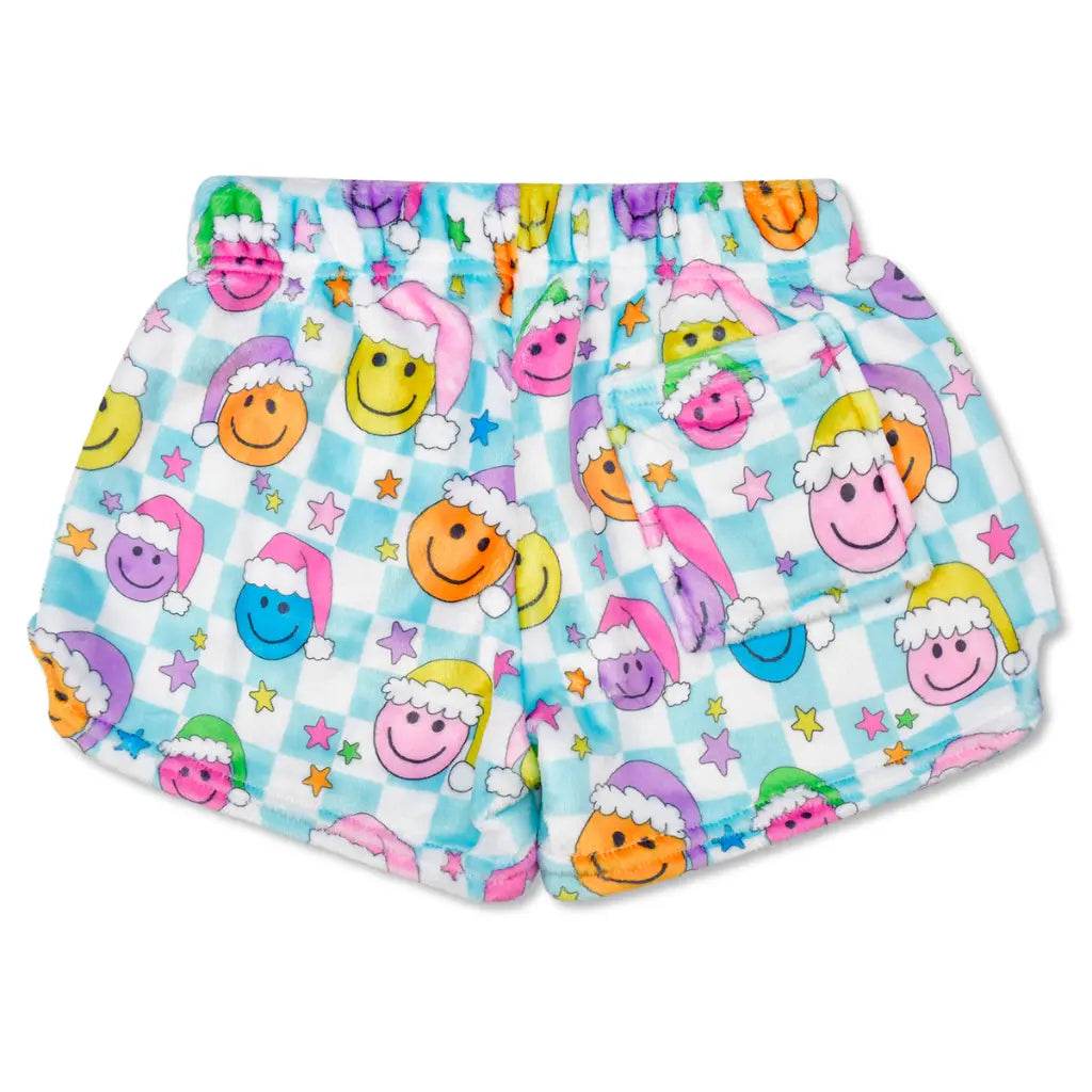 Happy Santa Plush Shorts (Large - 14)