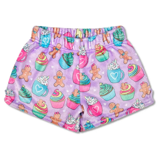 Gingerbread Cafe Plush Shorts (Medium -10-12)