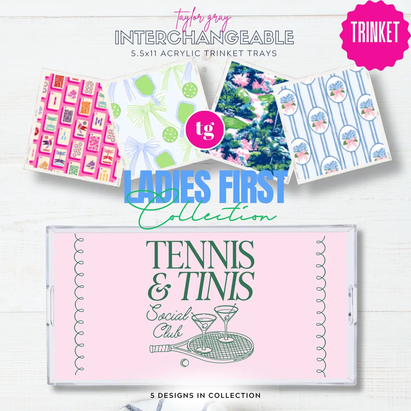 Acrylic Trinket Tray Inserts | Ladies First