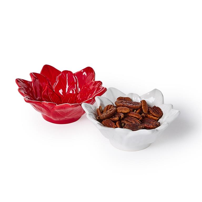 Poinsettia Tidbit Dish | Assorted Colors
