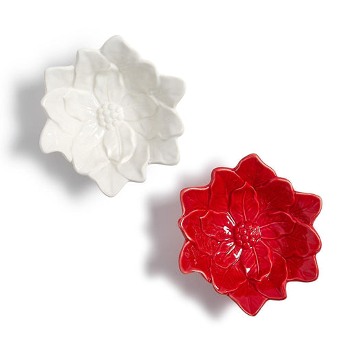 Poinsettia Tidbit Dish | Assorted Colors
