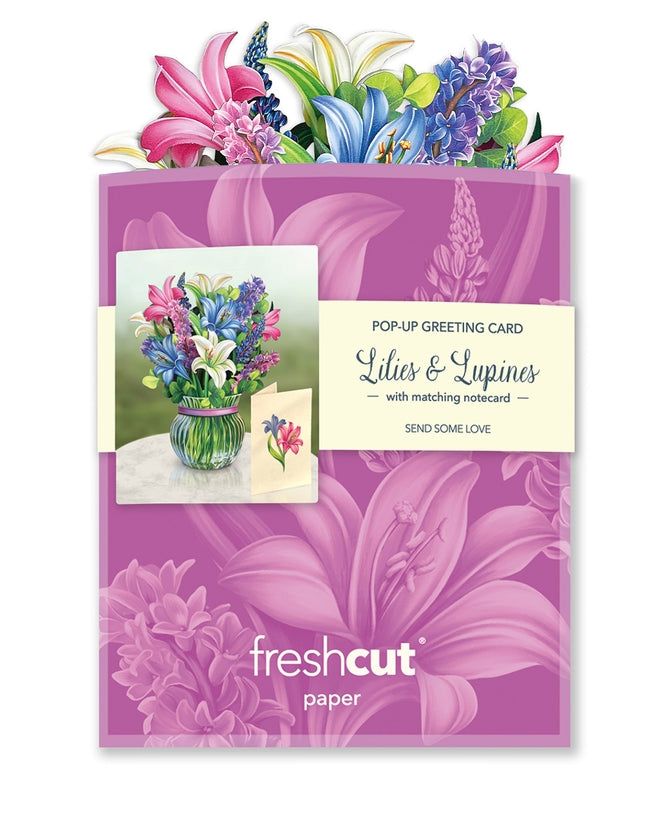 Mini Pop-Up Greeting Cards | Lilies & Lupines