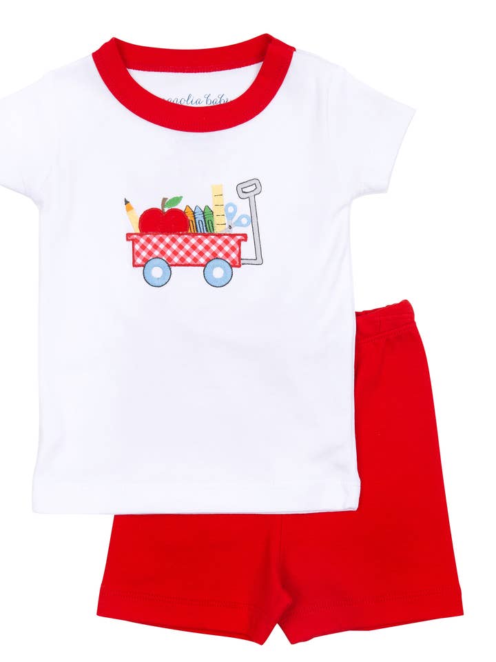 Pajamas | School Wagon & Red Shorts