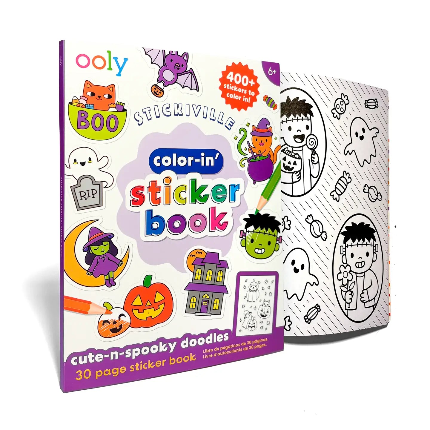 Stickiville Color-in' Sticker Book - Cute N Spooky Doodles