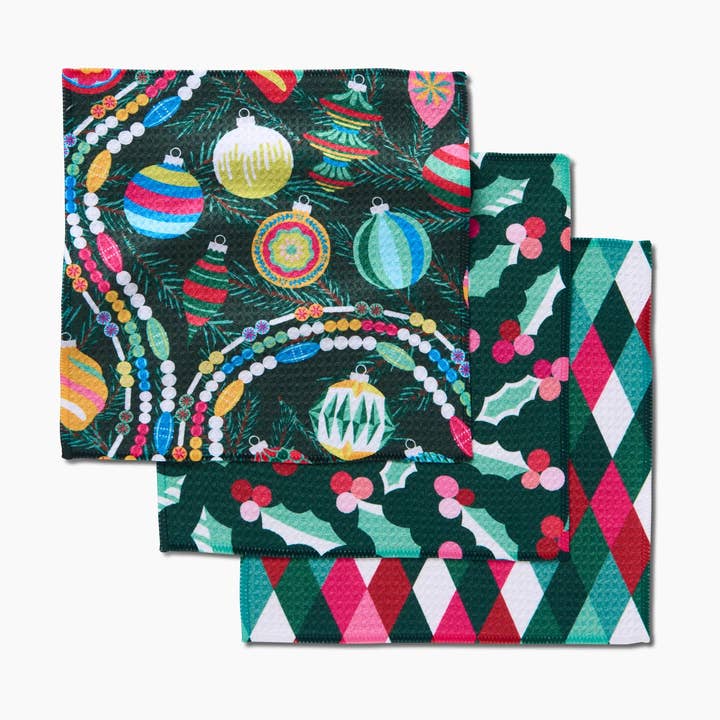 Dishcloth Set | Retro Holly