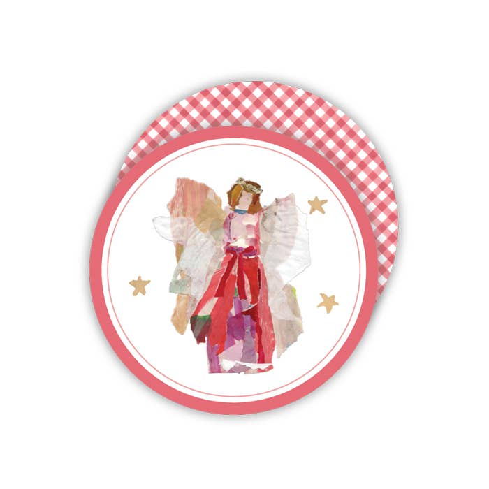 Angel Round Coasters | Red