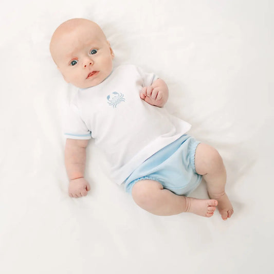 Little Crawlers Diaper Cover Set | Light Blue
