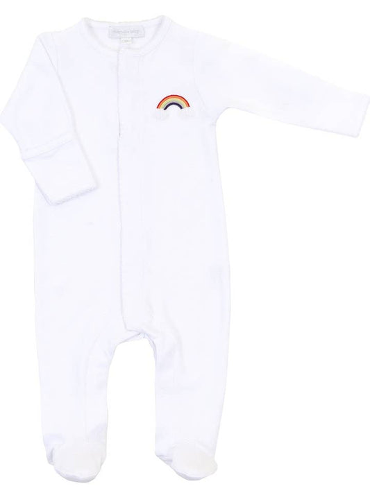 Footie | Rainbow Baby | White