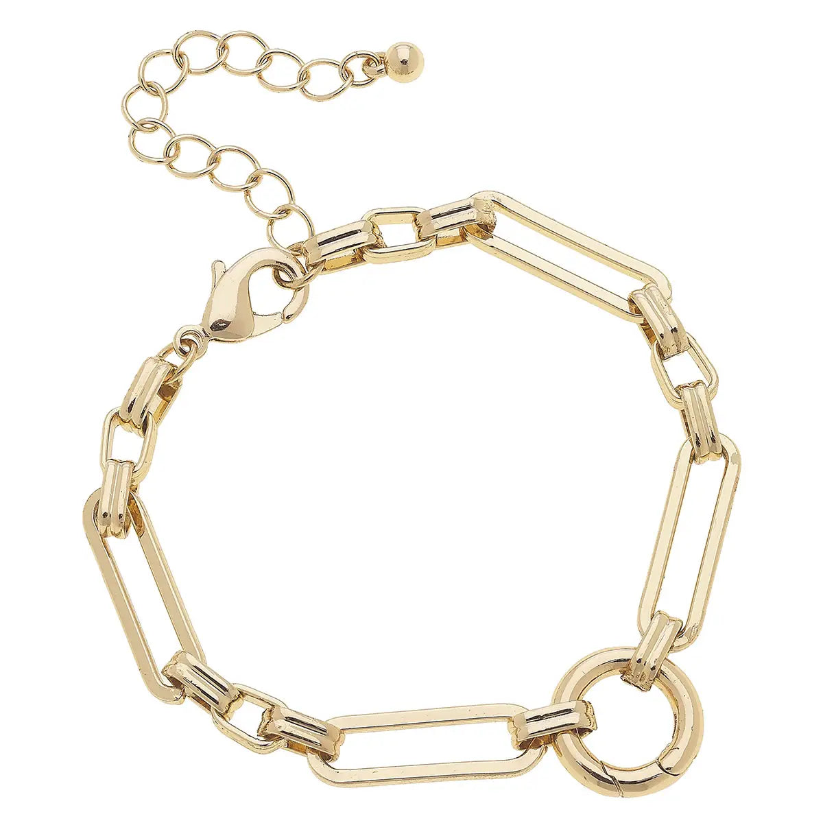 Bella Linked Charm Bracelet Base | Shiny Gold