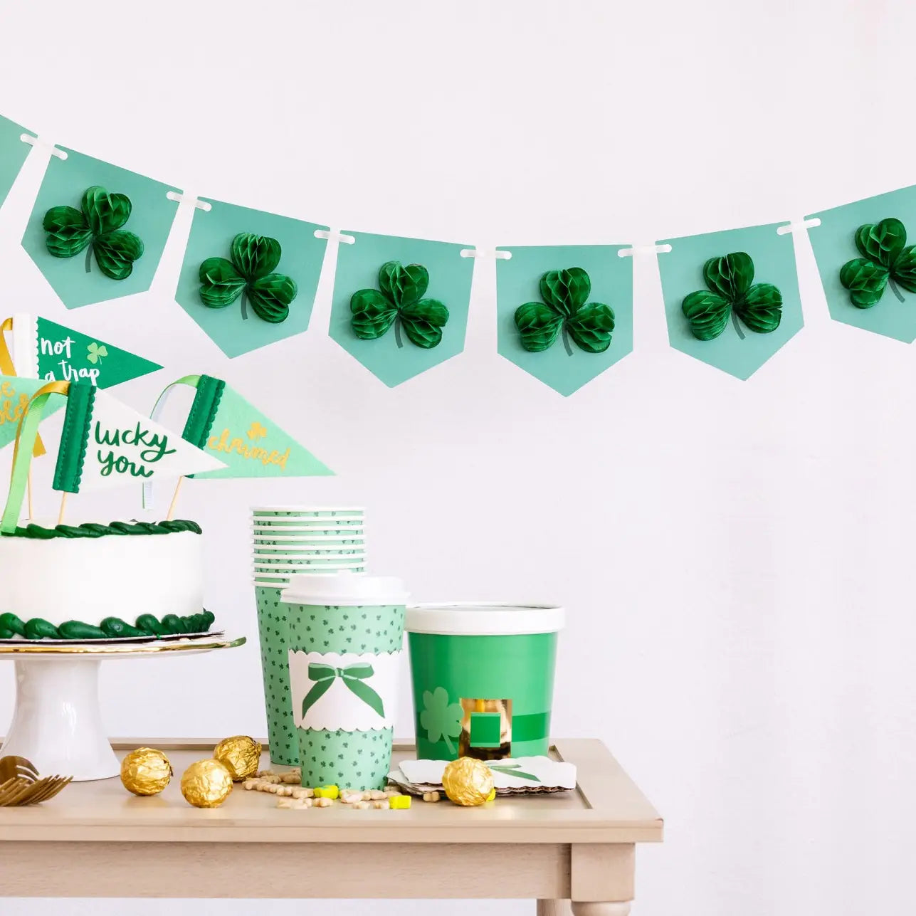 Honeycomb Shamrock Banner