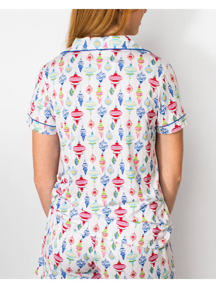 Short Sleeve Button Up Sleep Shirt | Whimsical Wonders