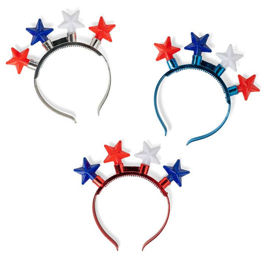 Patriot Pride Jumbo Flashing Star Headband | Assorted Styles