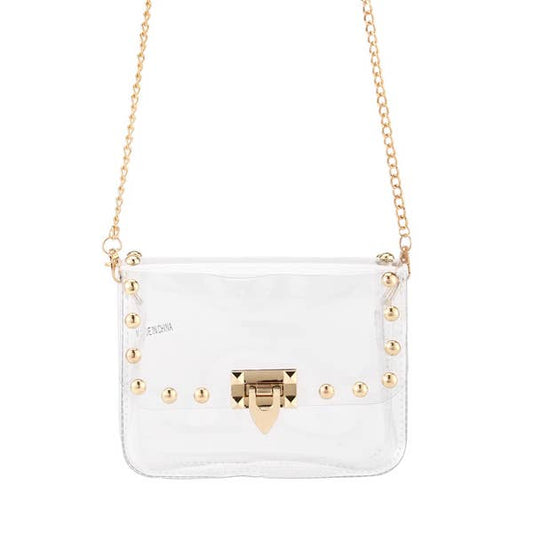 Clear Crossbody Bag | Gold