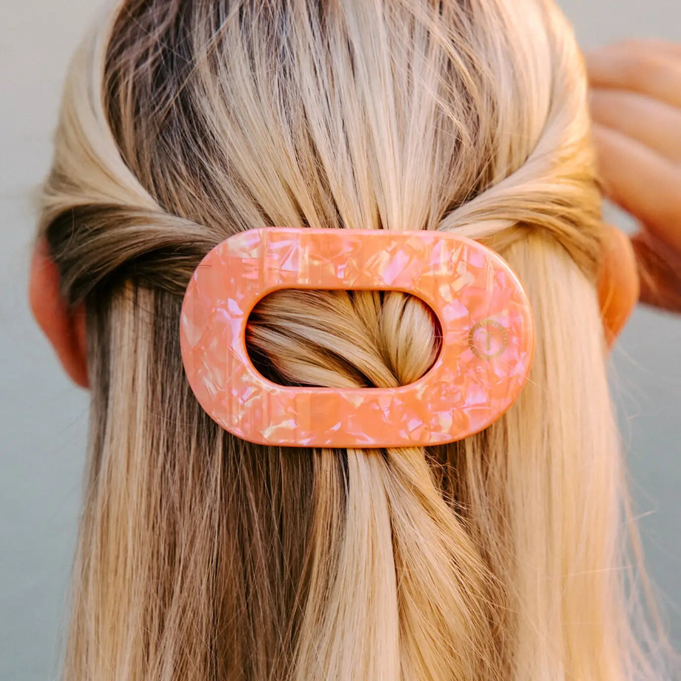 Teleties Flat Round Hair Clip | Dreamsicle | Assorted Sizes