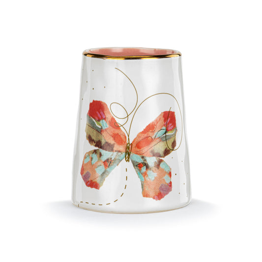 Picked With Love Vase | Orange Multi Butterfly
