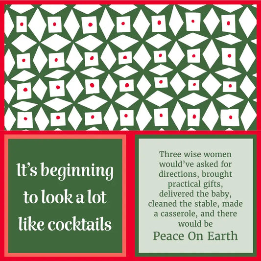 Napkin | Xmas Peace On Earth/Cocktails