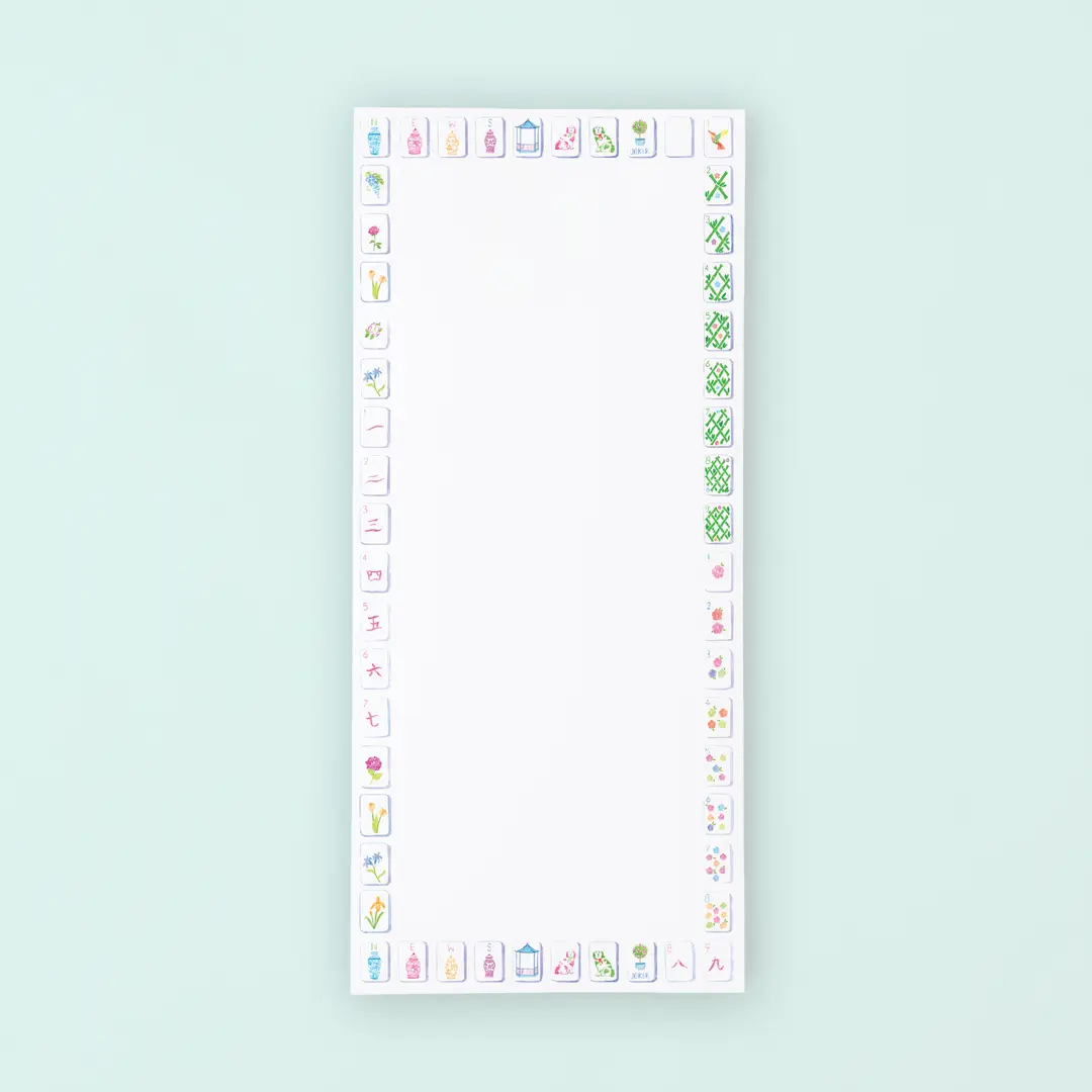 Sunset Mahjong Tiles Border Listpad