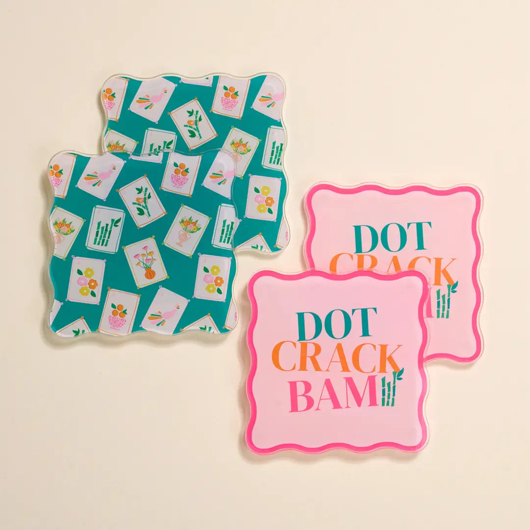 Acrylic Coaster Set | It's Mahj Time