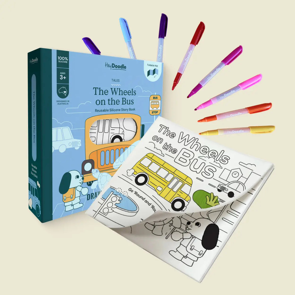 Reusable Coloring Book | Wheels On the Bus
