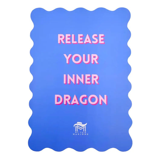 Mahjong Shuffle Card | Blue Inner Dragon