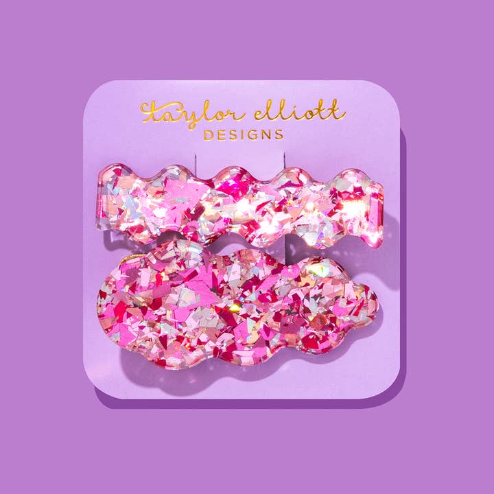 Hair Clip Set | Pink Confetti