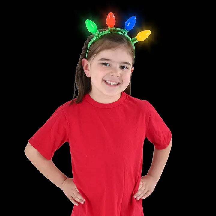 Light-Up Christmas Bulb Headband