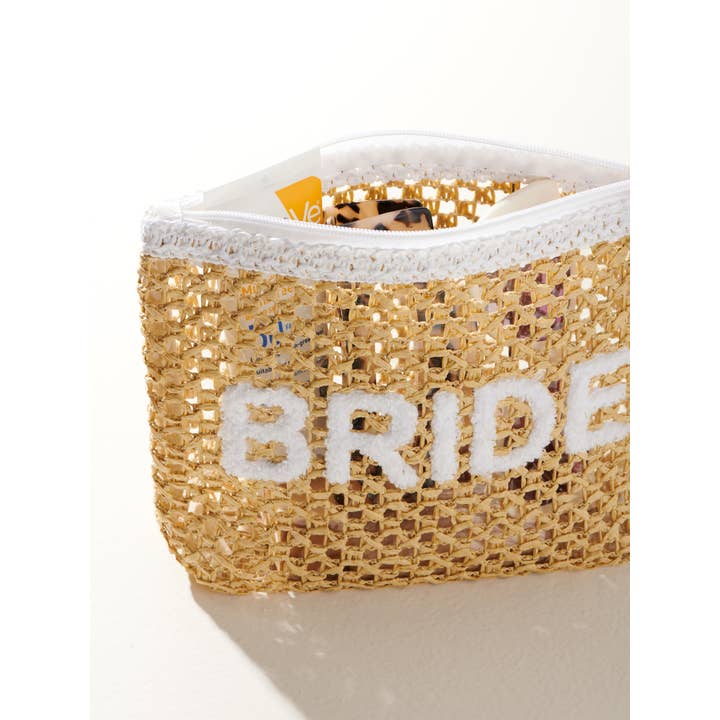 Straw Zip Pouch | Bride