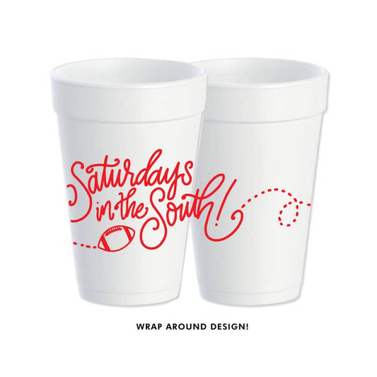 Saturdays in the South Foam Cups | Red