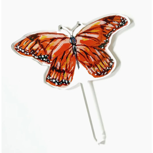 Acrylic Plant Stick | Monarch Butterfly