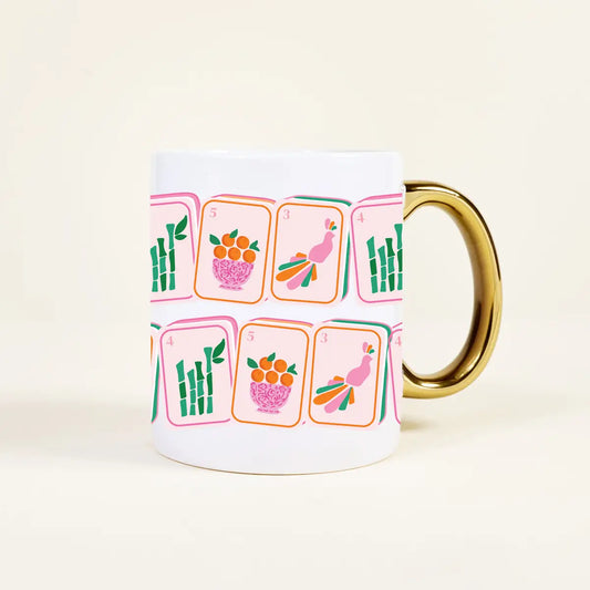 11oz Cozy Cute Ceramic Mug | Mahjong Tiles