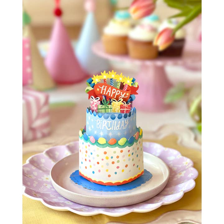 Mini Pop-Up Greeting Cards | Confetti Birthday Cake