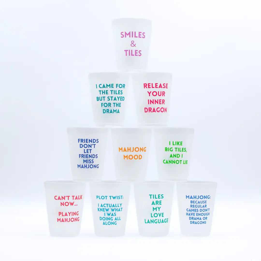 Mahjong Frosted Cups | Set of 10 Designs