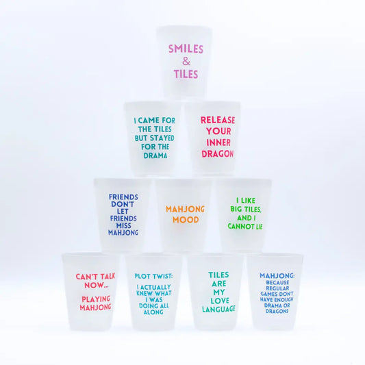 Mahjong Frosted Cups | Set of 10 Designs