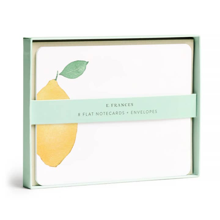 Boxed Flat Notecards | Lemon