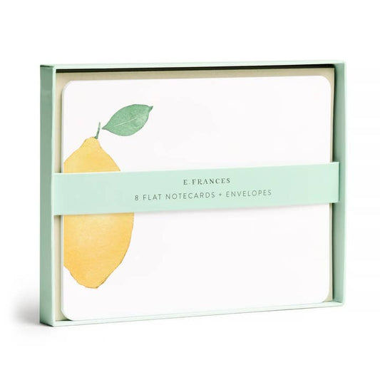 Boxed Flat Notecards | Lemon