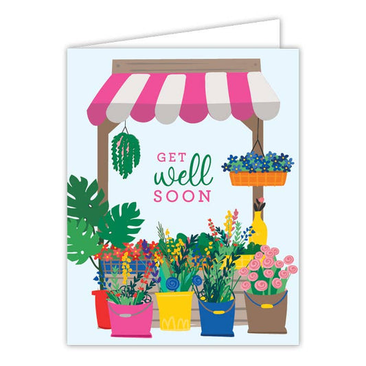 Greeting Card | Get Well Soon | Flower Stand