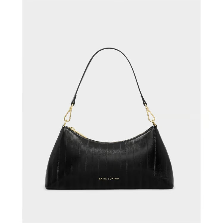Miley Small Shoulder Bag | Black Eel