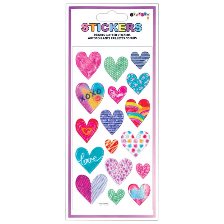 Glitter Stickers | Hearts