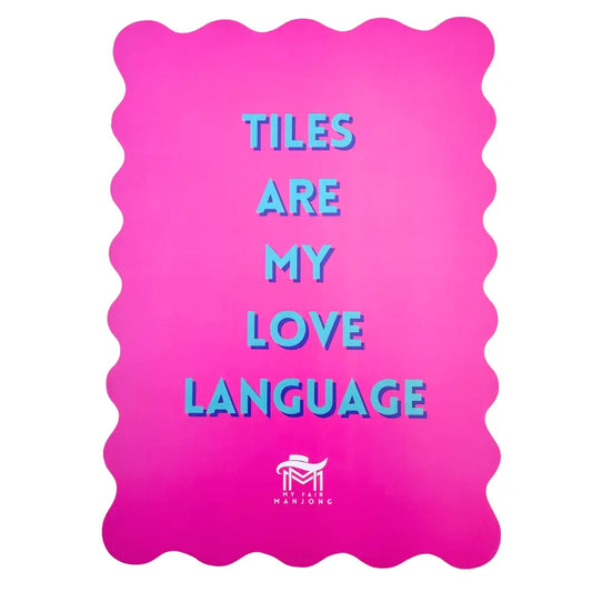 Mahjong Shuffle Card | Pink Love Language
