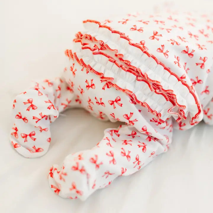 Zip Footie | Scarlett Bows