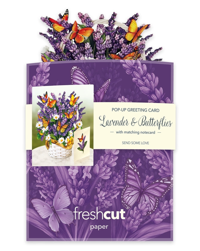 Mini Pop-Up Greeting Cards | Lavender & Butterflies