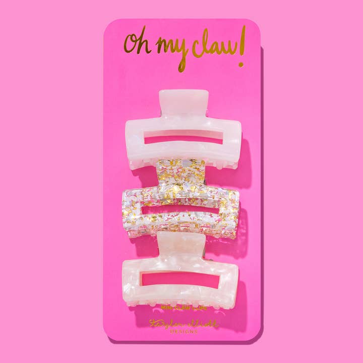Claw Clip Trio | Pearl Confetti